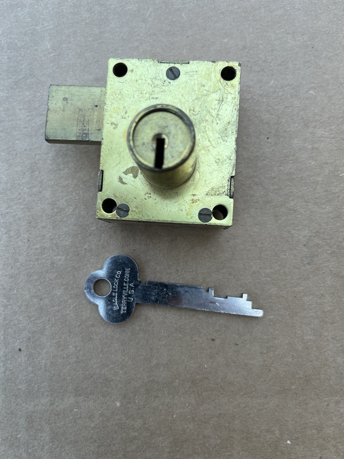 Antique Eagle Drawer Lock