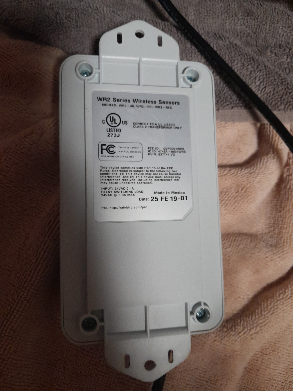 Rain Bird ESP-SMTe Sprinkler Controller With WR2-48 Sensor