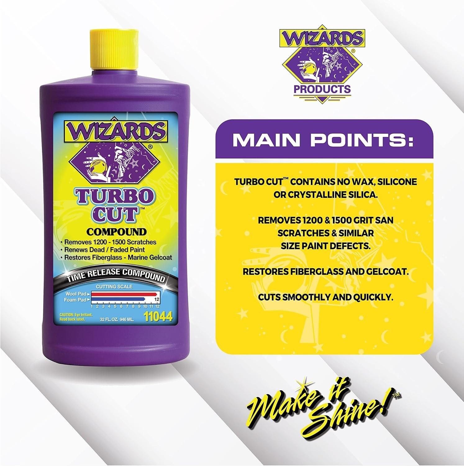 Turbo Cut Buffing Compound for Car Scratch Repair - 32 fl oz - Removes 1200-1...