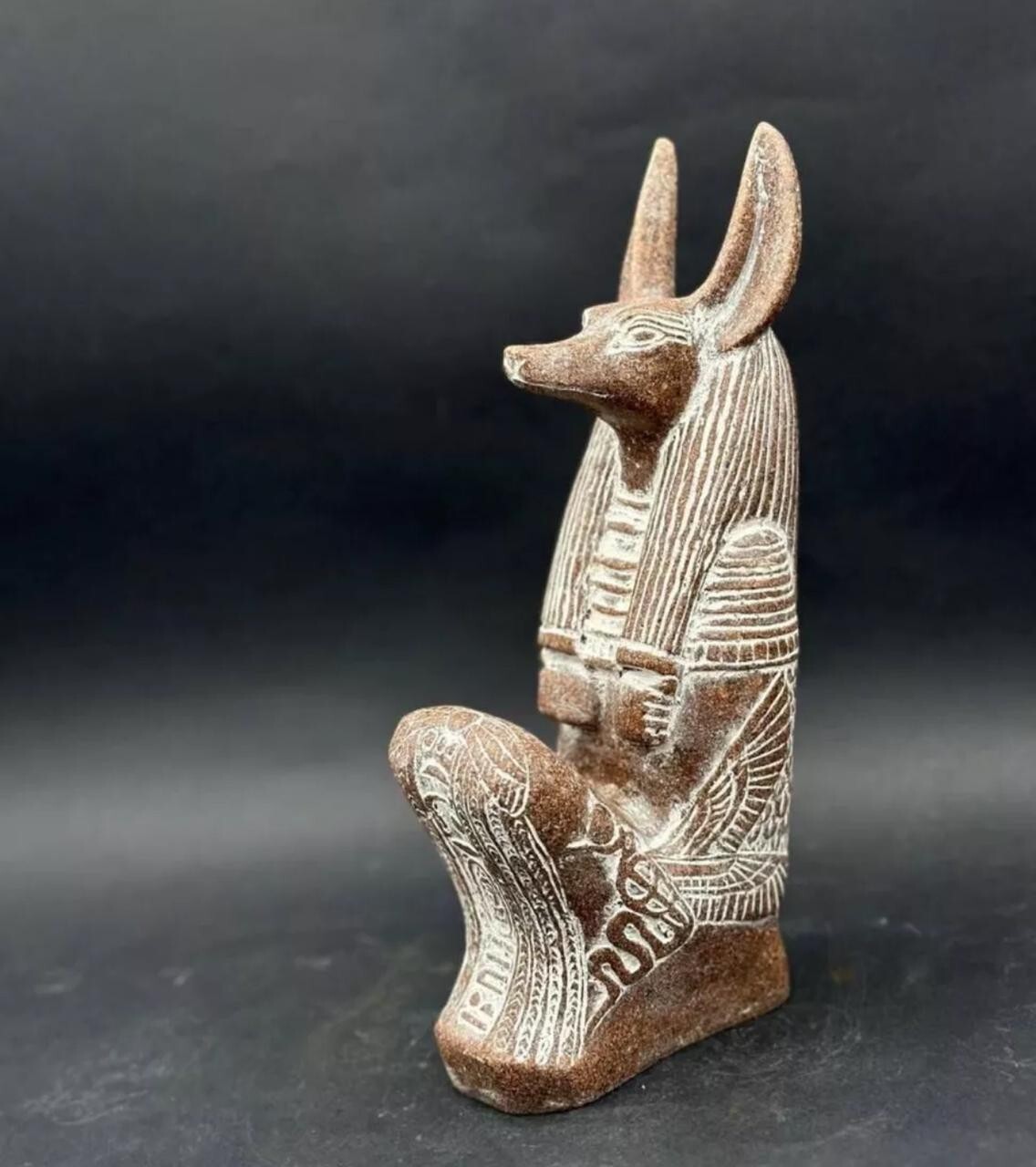 Ancient Egyptian Antiques Statue Egyptian God ANUBIS Rare Egyptian Pharaonic BC