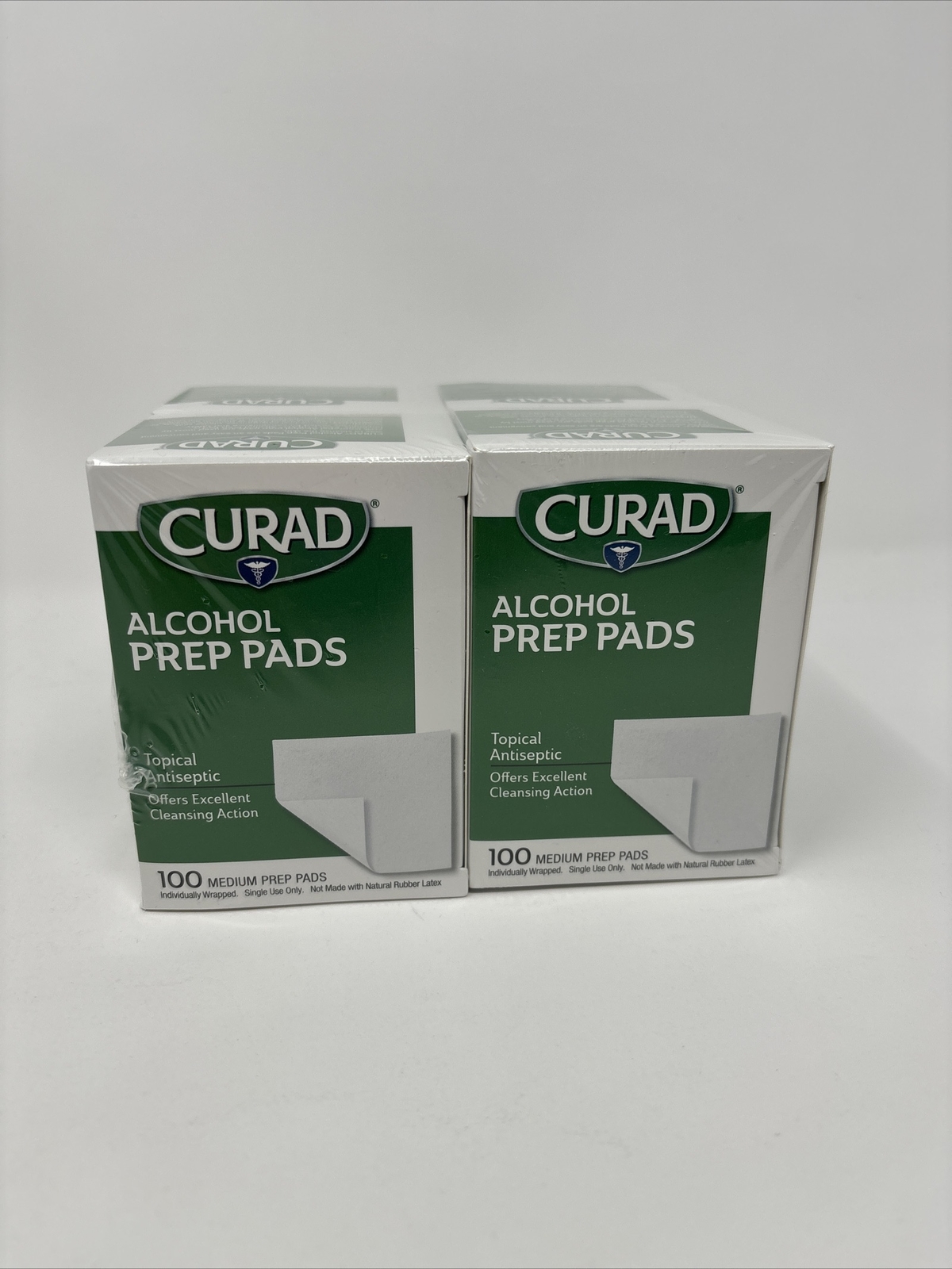 Curad Alcohol Prep Pads Medium - 4 Boxes - 100 Medium Prep Pads per Box