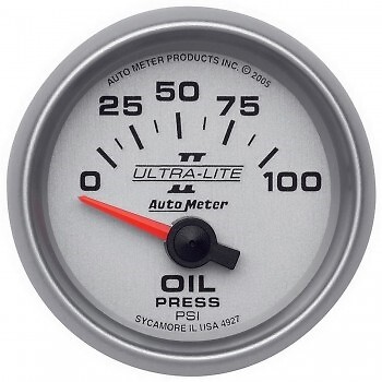 AutoMeter 4927 2-1/16 in. Oil Pressure Gauge, 0-100 PSI, Air-Core, Ultra Lite II
