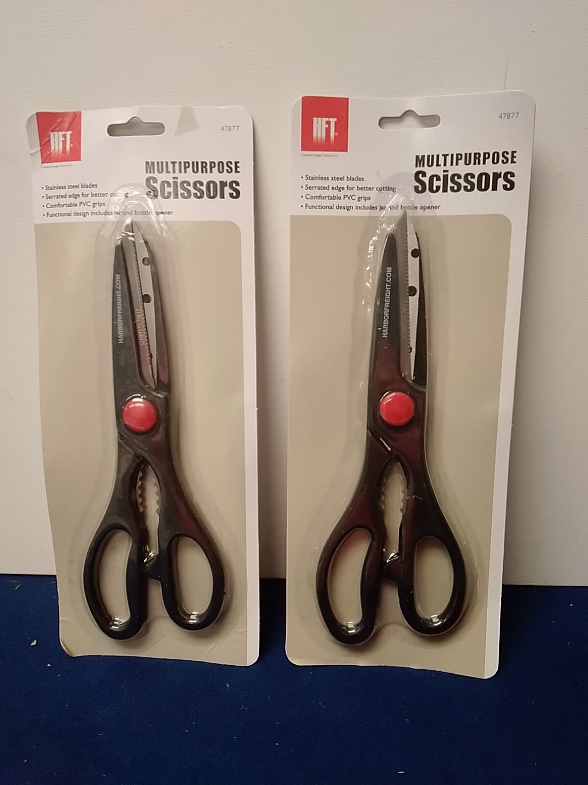 HFT Multipurpose Sissors Pack of 2 Stainless Steel Blades 8.5" Long