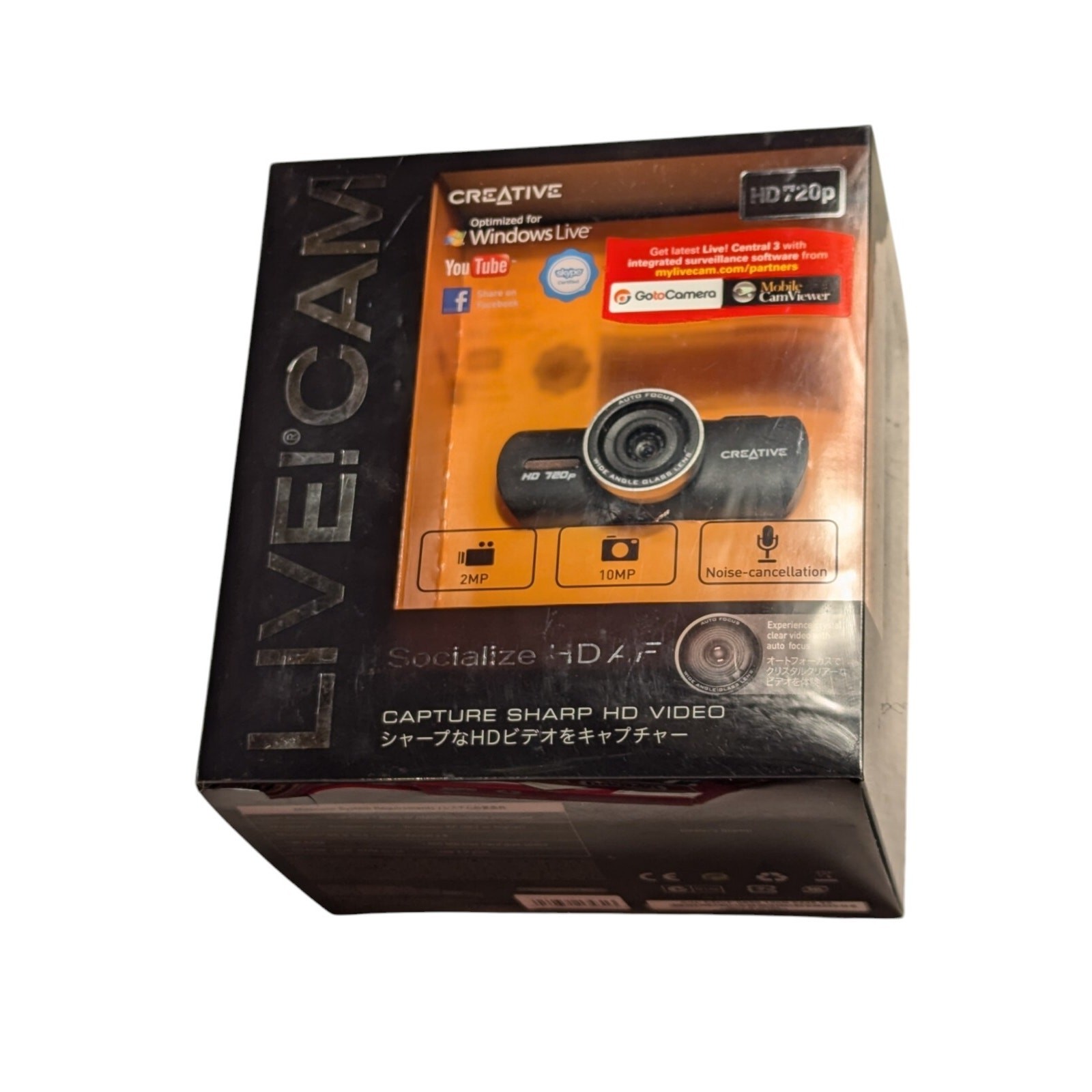 NEW Creative Live! Cam Socialize HD AF Web Cam - 720p VF0690 Factory Sealed