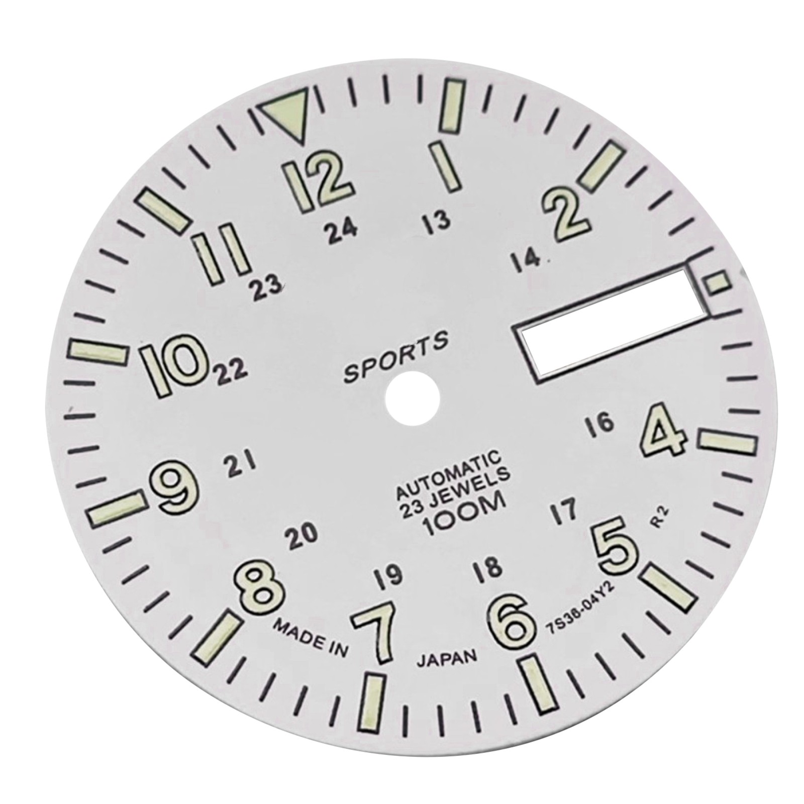 White Luminous Automatic Mechanical Watch Movement Dial Replacement For NH36A