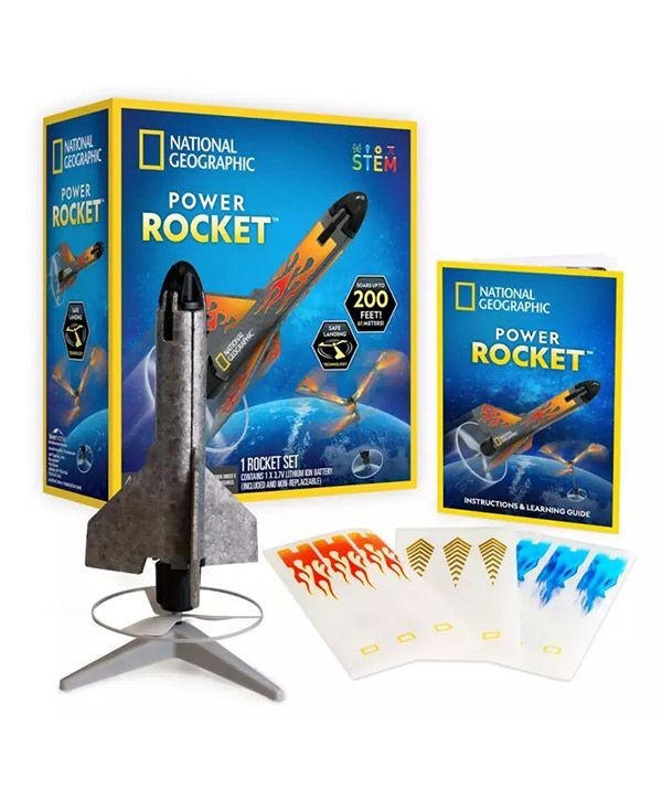 NATIONAL Geographic POWER Rocket MOTORIZED Launcher 200 FT BY Blue Marble NEW