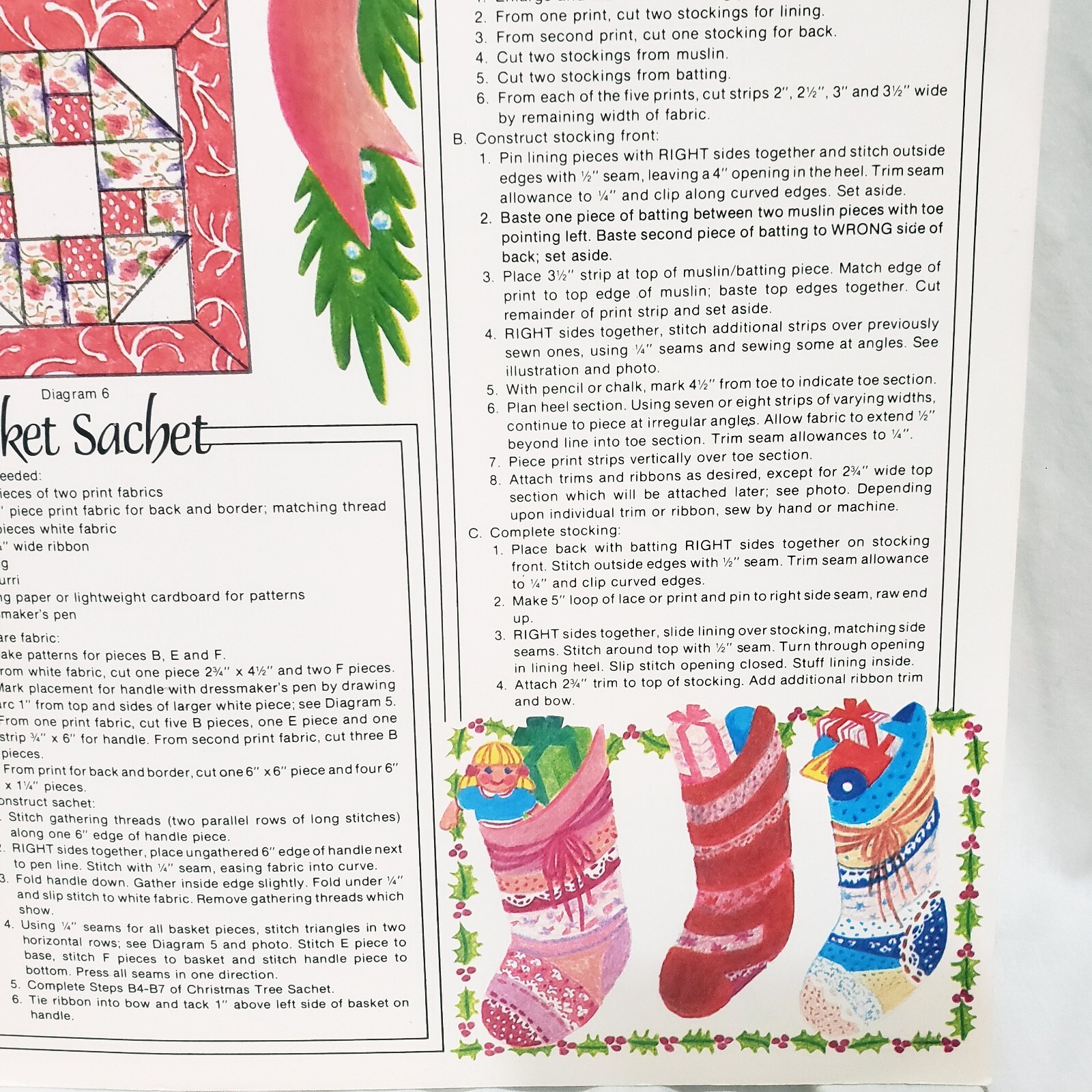 Christmas Stocking Patterns Vanessa-Ann Collection Material Possessions 1980s