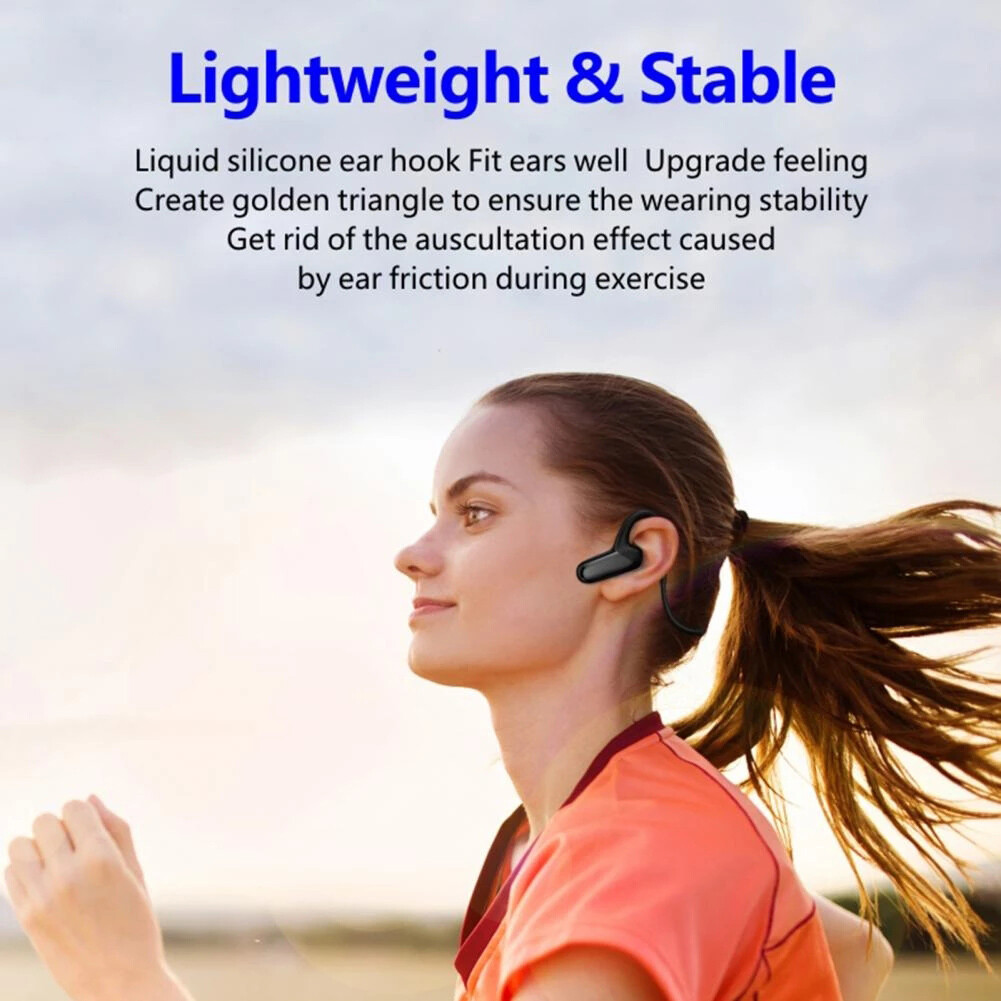 Bluetooth 5.0 Bone Conduction Headphones Sports Stereo Wireless Earphone Headset