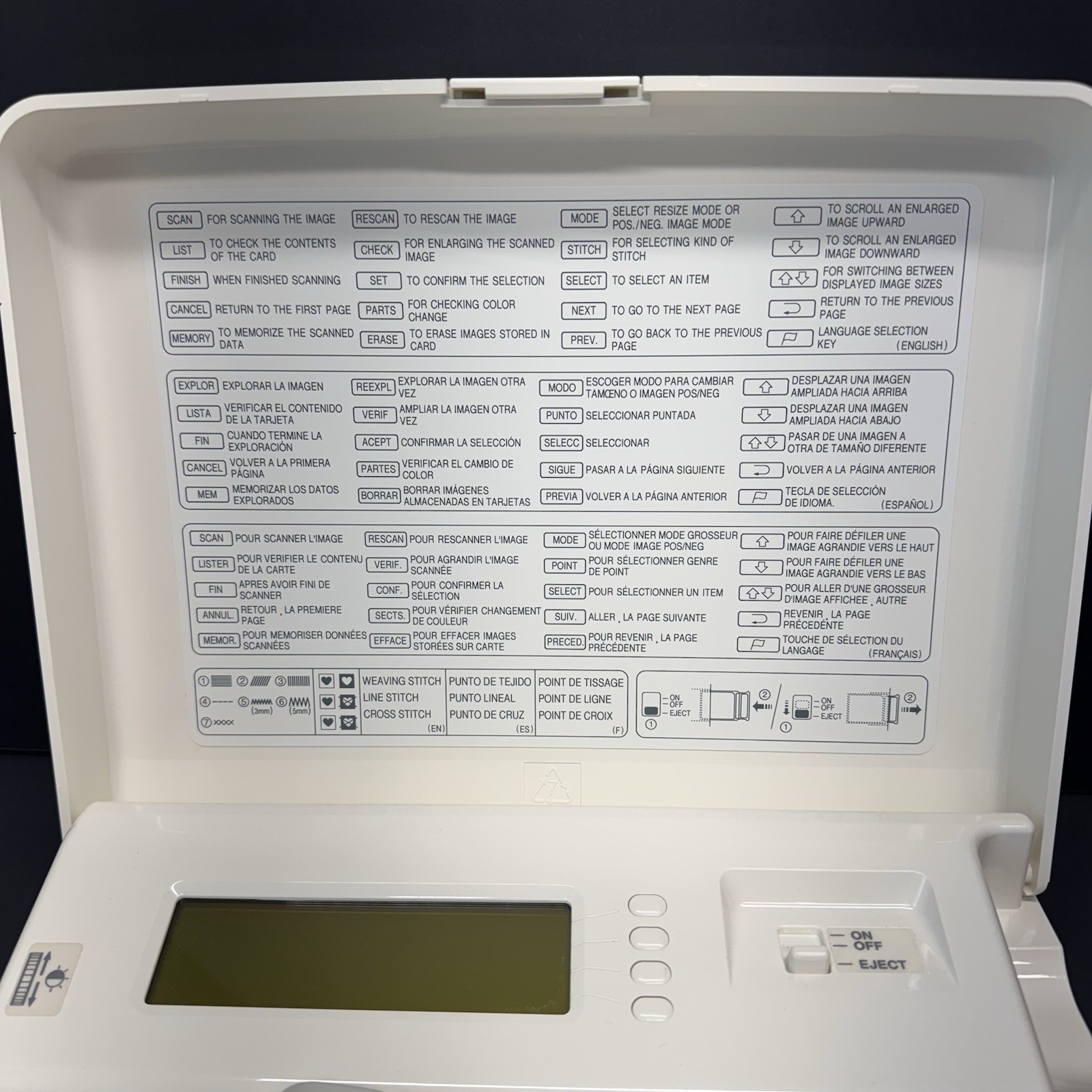 Kenmore Scan 19000 Embroidery Scanner For 19000 19001 Embroidery Machines