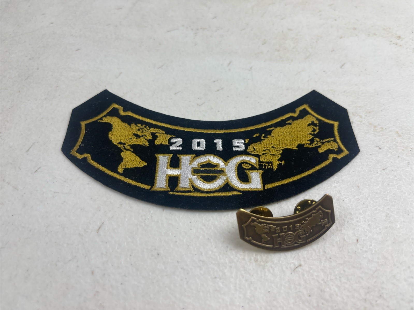 Harley Davidson Owners Group Motor Cycles / Bike Patch and Pin Badge HOG 2015