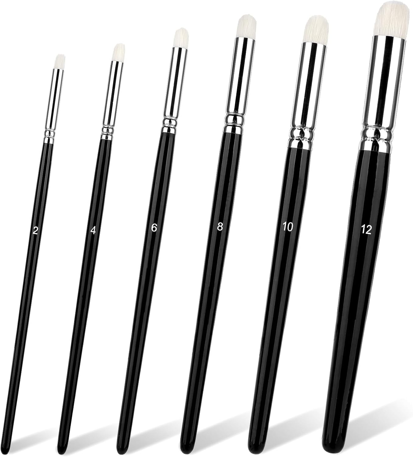 6 Pcs Dry Brush Set, Drybrush Set Round Detail Paint Brush for Model Ceramics