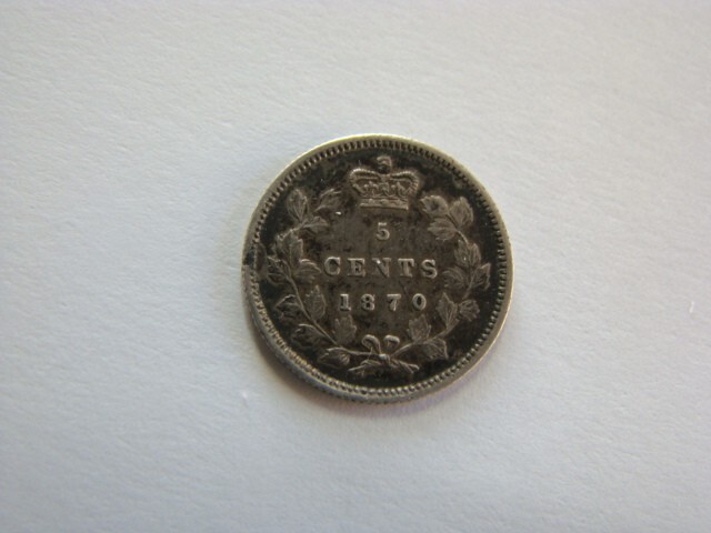 Canada 1870 Silver 5 Cents Extra Fine KM#2 20207