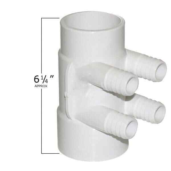 Hot Tub Compatible With Marquis Spas Manifold 2" Slip X 2" Sg 4- 3/4" Barbed MR