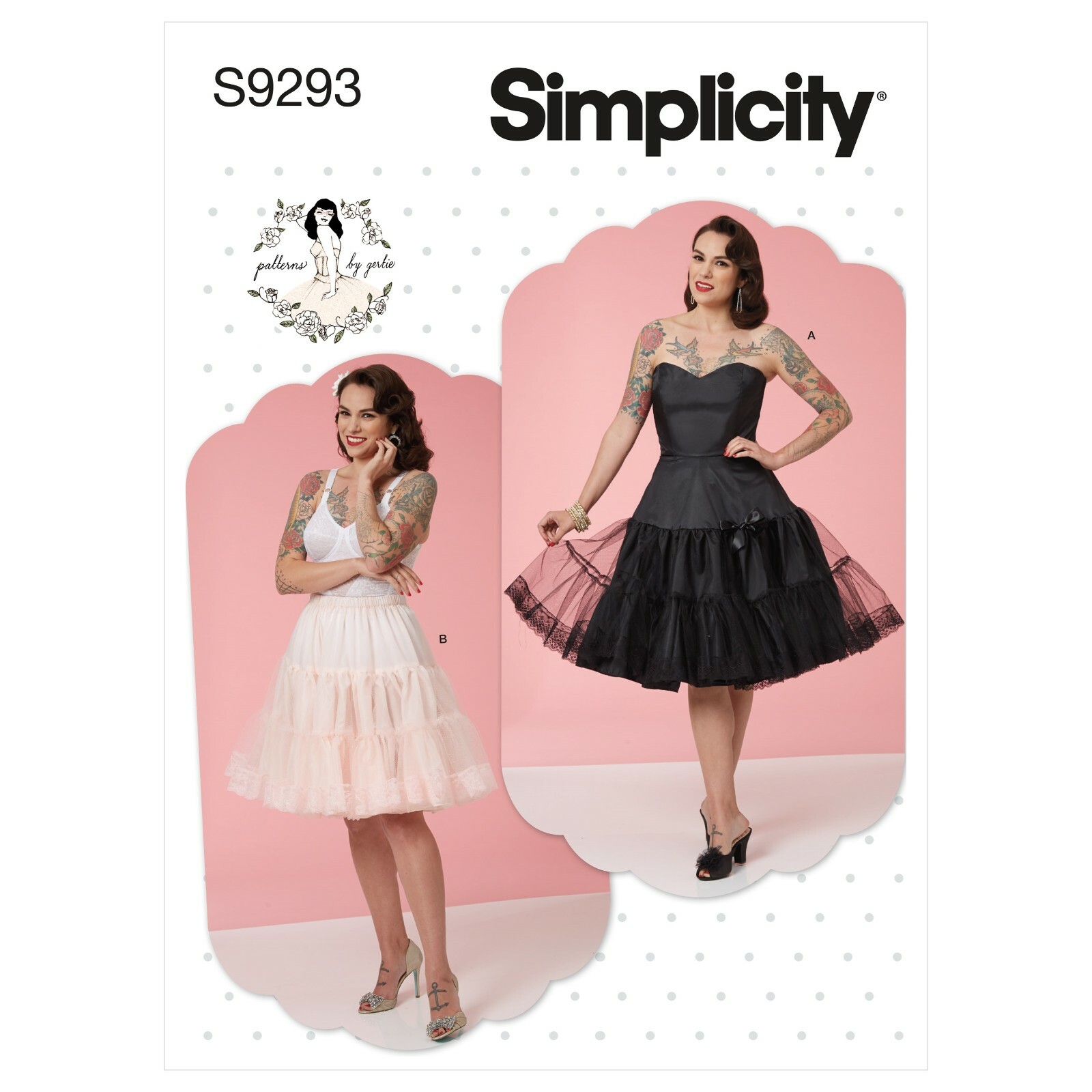 Simplicity S9293 MISSES FULL SLIP & PETTICOAT UNDERSKIRT PATTERN by GERTIE 6~22