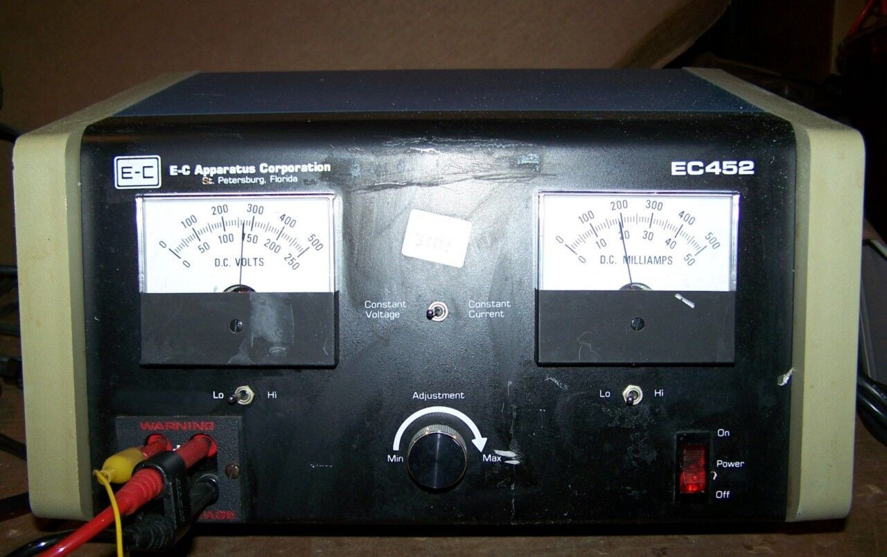 E-C Apparatus EC-452 500V Electrophoresis Power Supply TESTED