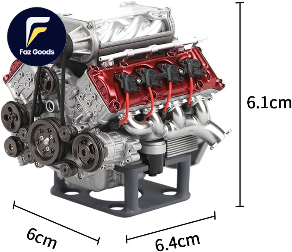 MAD Cison Mini V8 Engine Kit That Runs Small Engine Building Kit for Adults Suit