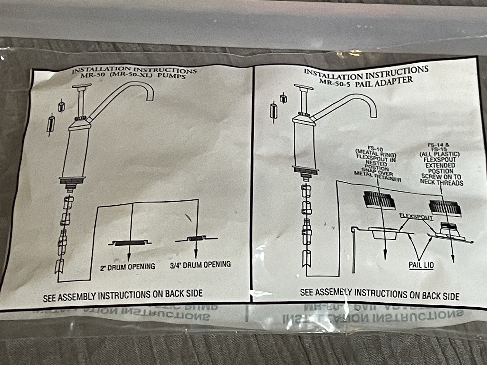 MR50-5 Rieke Plastic Drum and Pail Pump