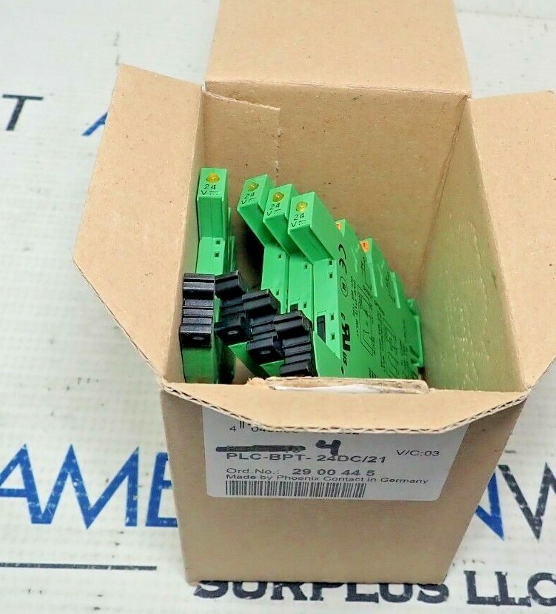 PHOENIX CONTACT PLC-BPT-24DC/21 RELAY BASE NEW LOT OF 4