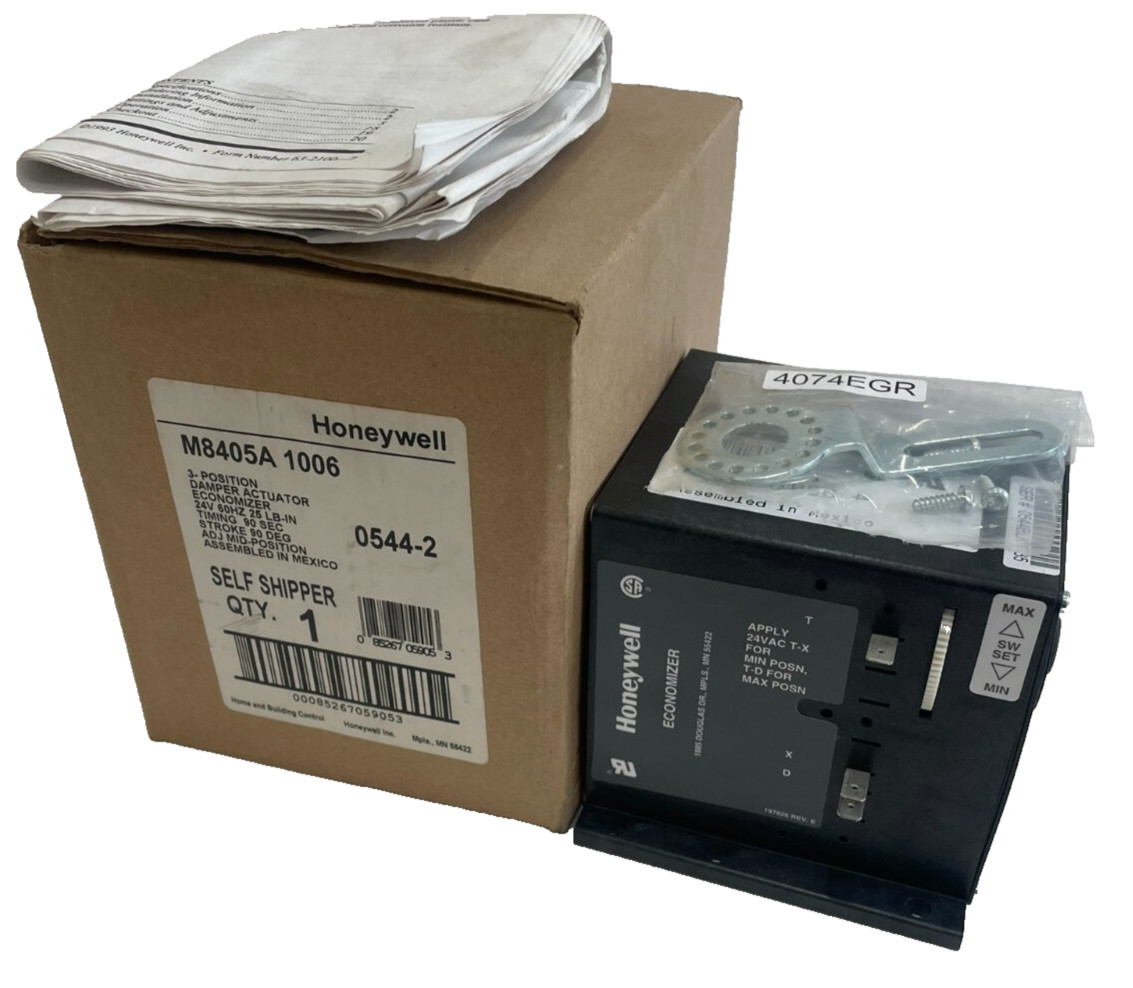 NEW HONEYWELL M8405A 1006 3-POSITION DAMPER ACTUATOR 24V 60HZ M8405A1006