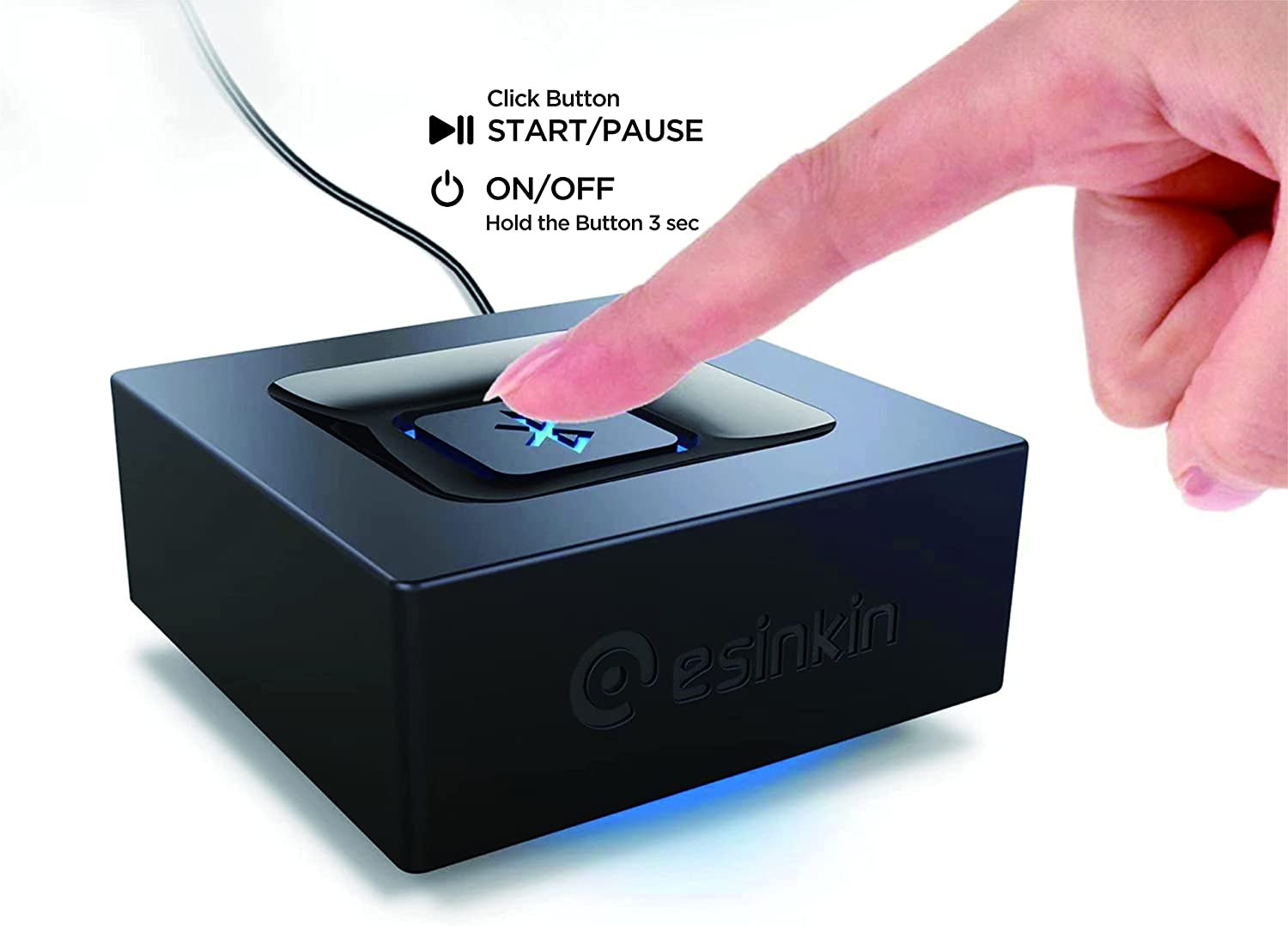 Bluetooth Audio Adapter Wireless Receiver For Home Stereo Music Streaming RCA