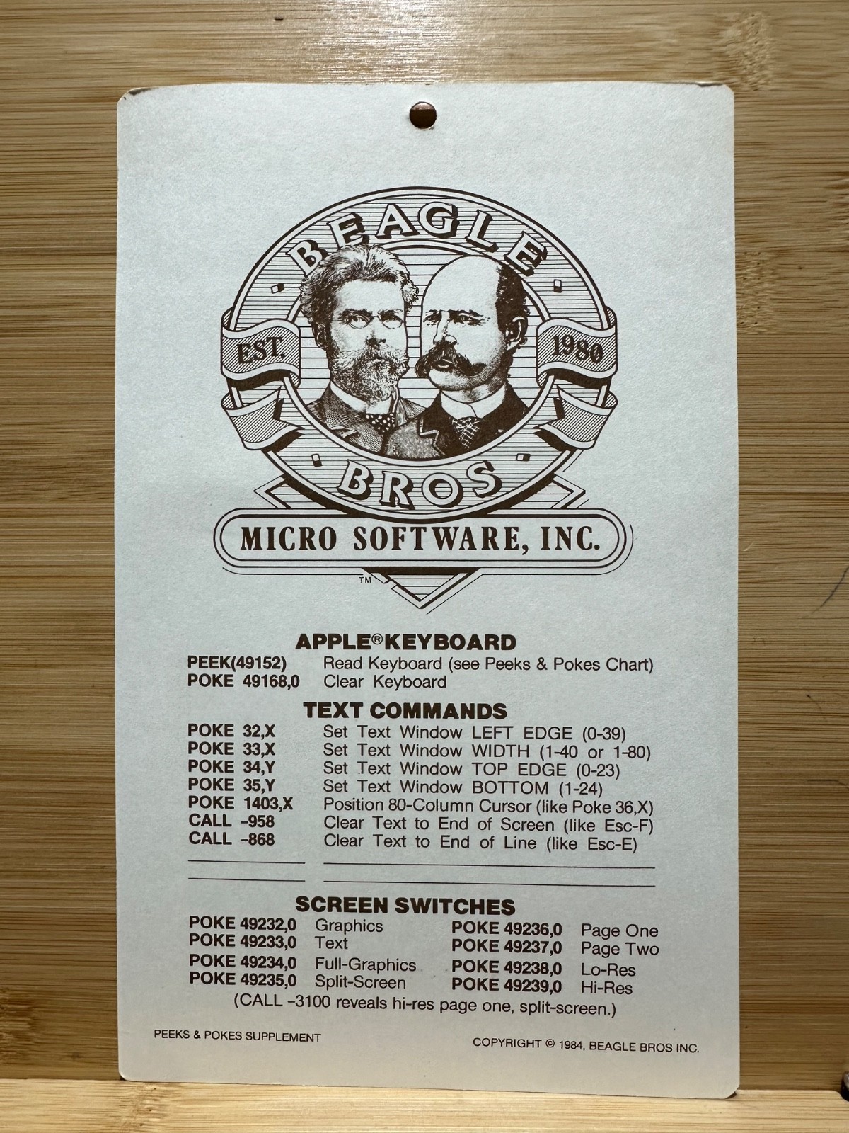 Apple Software 1983 Beagle Bros Basic Applesoft Enhancement Utility Vintage