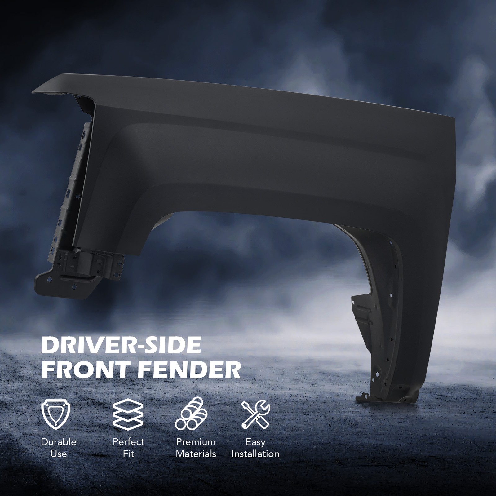 Replacement Fender for Driver Side for 2014-2018 Chevy Silverado 1500 GM1240385