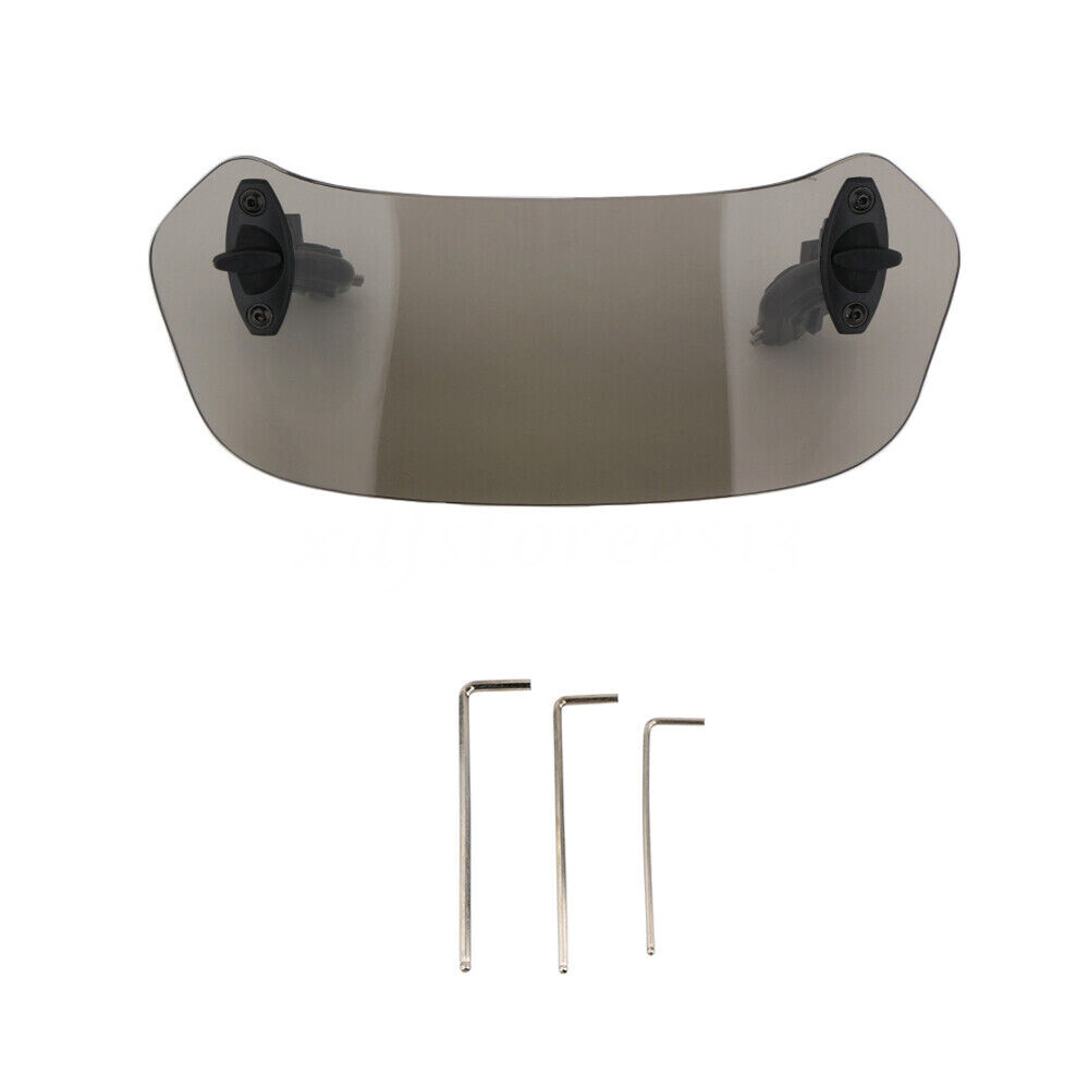 Motorcycle Adjustable Clip-On Windshield Extension Spoiler Windscreen Deflector