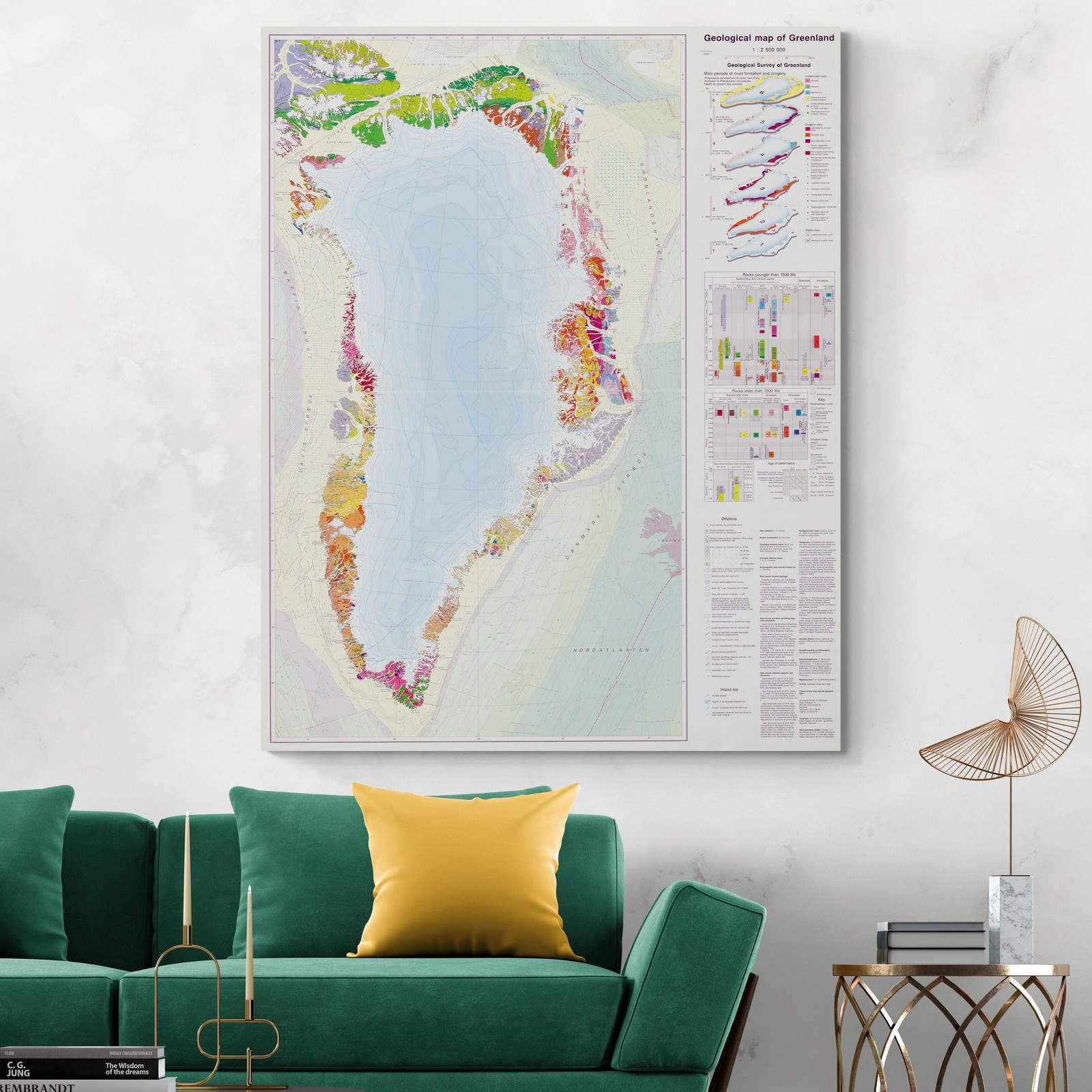 Geological Map of Greenland – Rock Formations, Glaciers & Arctic Geology