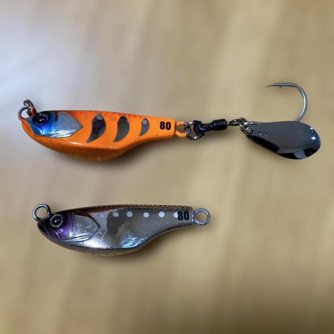 JACKALL Bite Beans TG 80g metal jigs Scratched Fishing Lure Hard Lure Set of 2