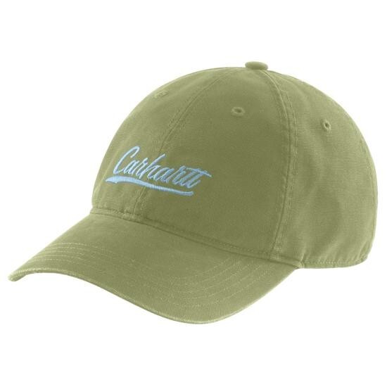 Carhartt 100% Cotton Women's Canvas Script Graphic Cap, Green Olive
