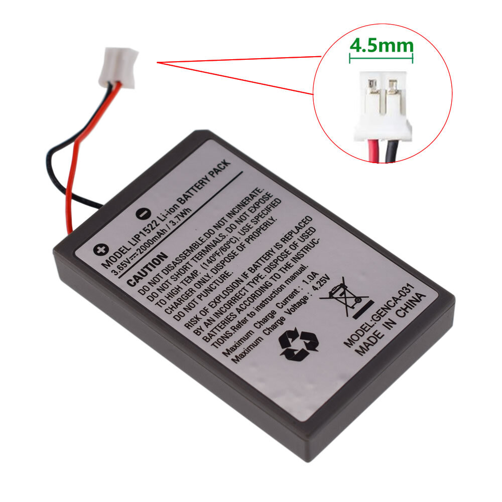 4x RECHARGEABLE BATTERY FOR PS4 CONTROLLER CUH-ZCT1 CAPACITY 2000mAh + CABLE