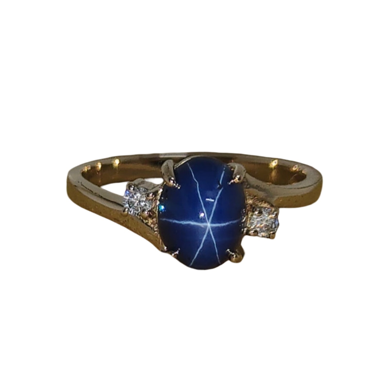 Beautiful Lindy Blue Star Sapphire Ring 925 Solid Silver Anniversary Gift Ring