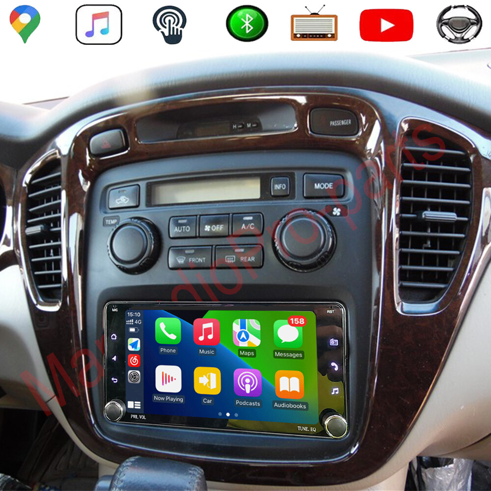 4+64G For 2000-2007 Toyota Highlander Apple Carplay Android 13 Stereo Radio GPS