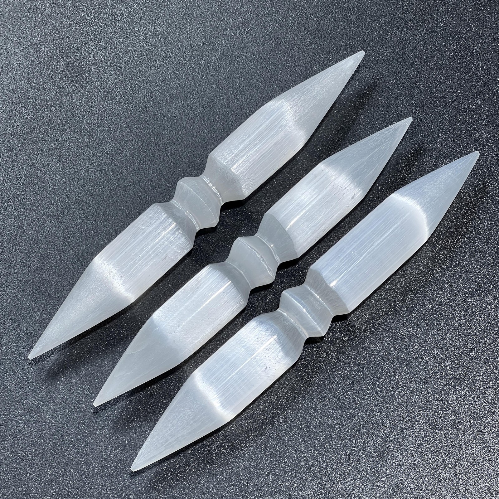 Selenite Crystal Wand Double Point Polished Wholesale Gemstone Decor Carving