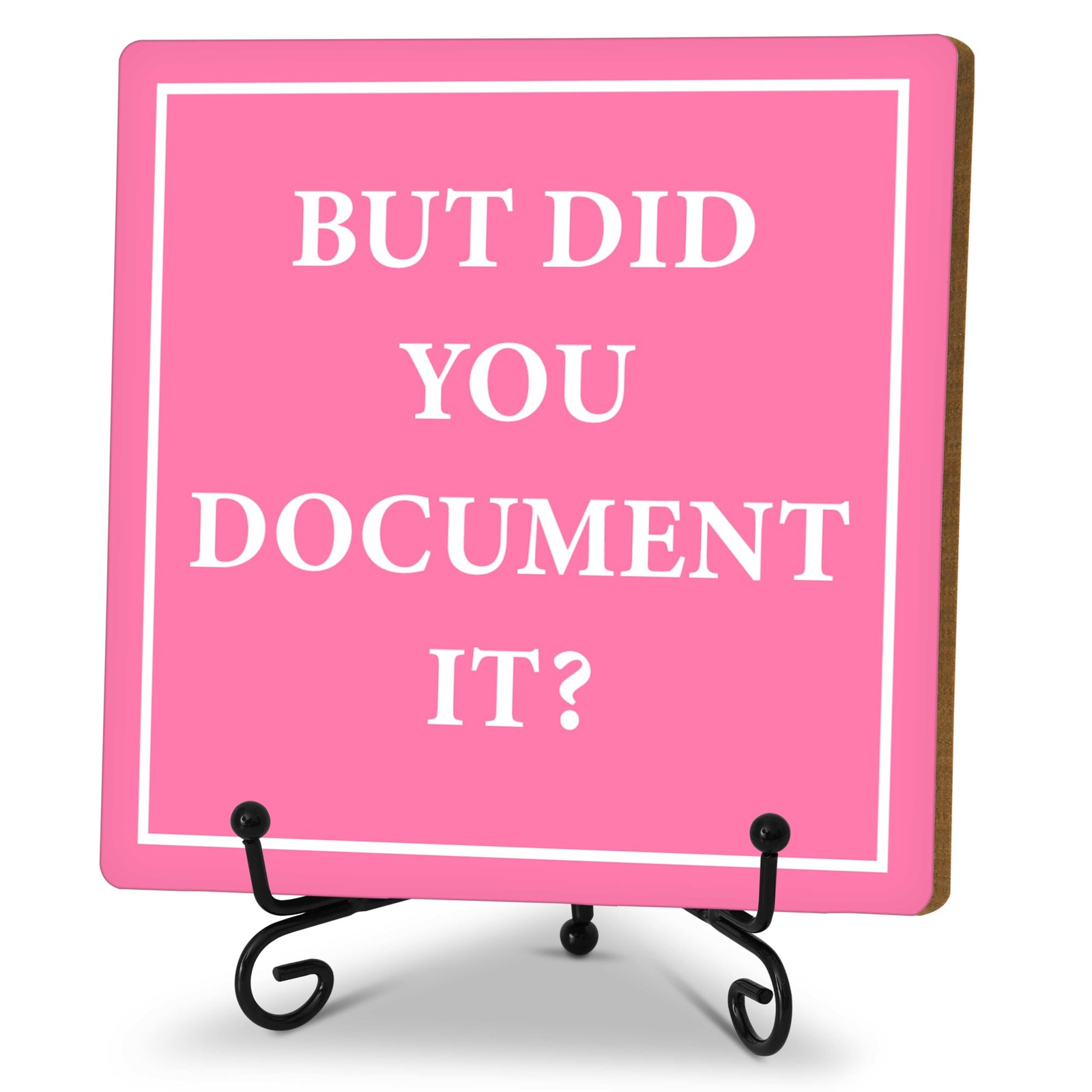 But Did You Document It, Funny Office Desk Decor, HR Gifts Decorative Wooden Sig