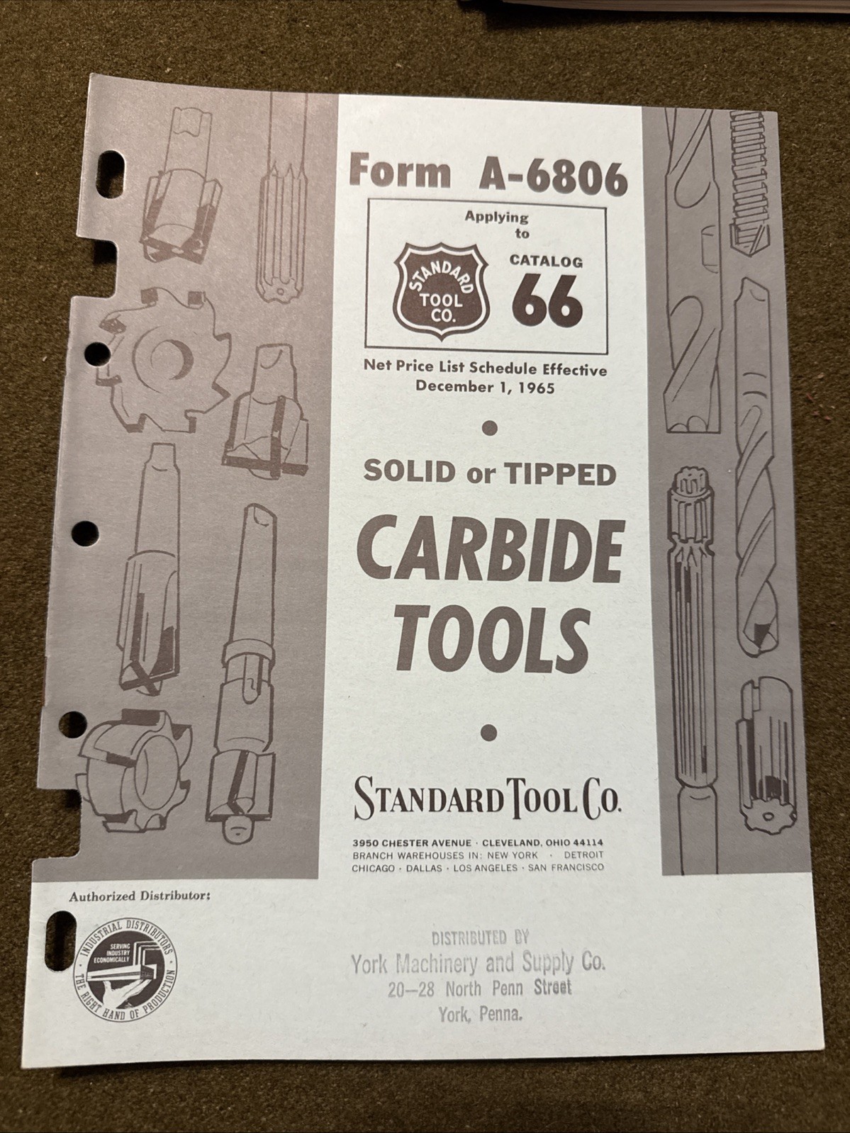Vintage Standard Tool Co Carbide Tools Catalog USA 🇺🇸