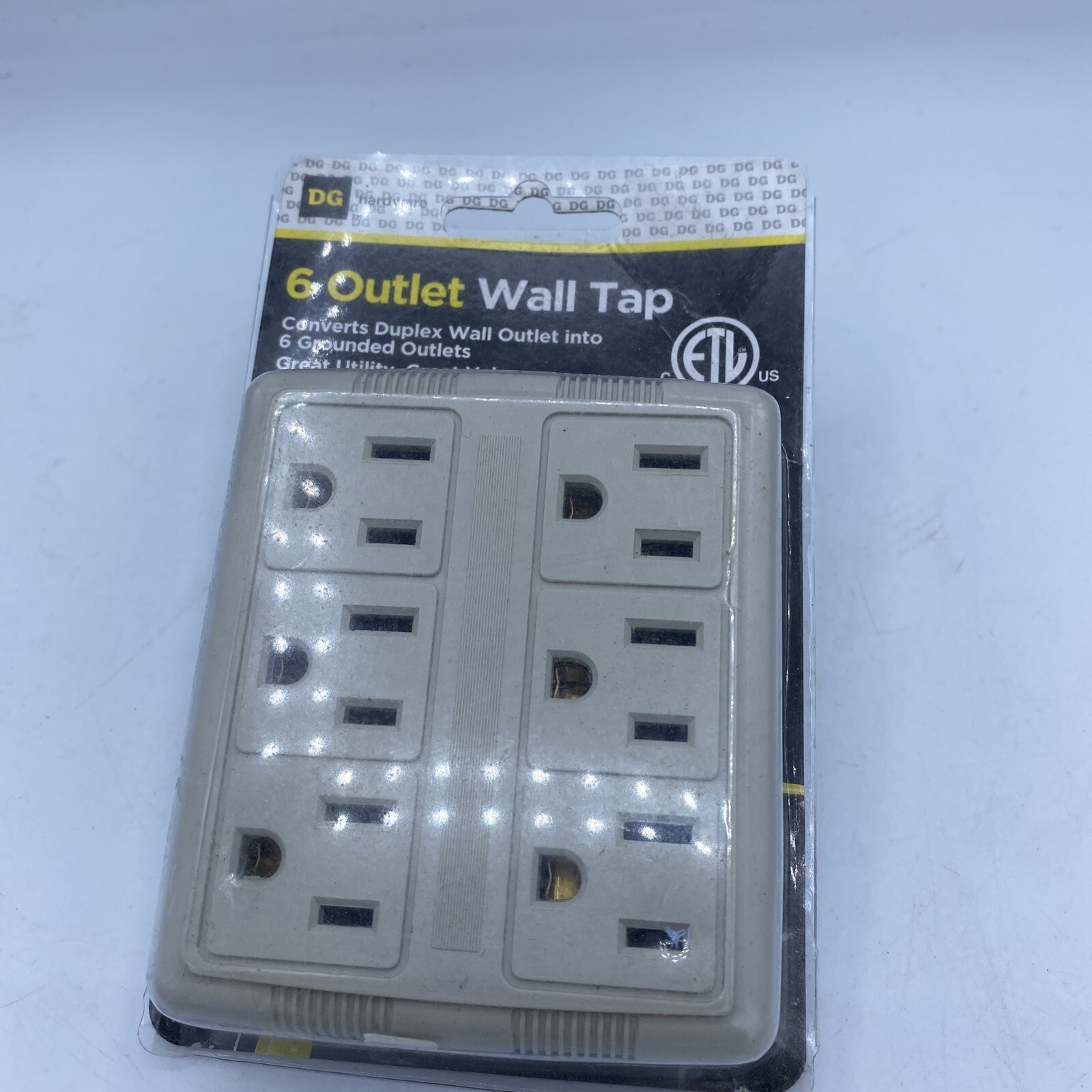 6 outlet Wall Tap 3 prong grounded electric Converts 1 Outlets to 6 outlets