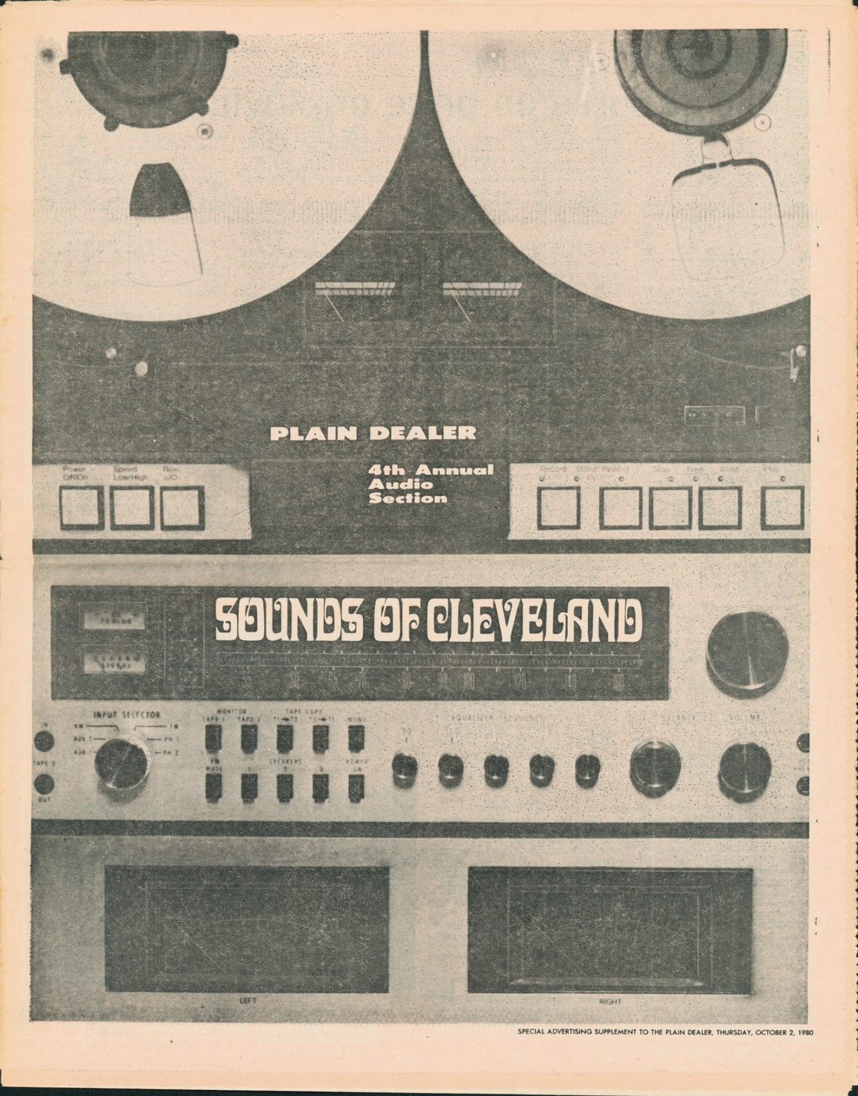 1980 Sounds Of Cleveland Audio Supplement Plain Dealer HiFi Ads Articles Annual