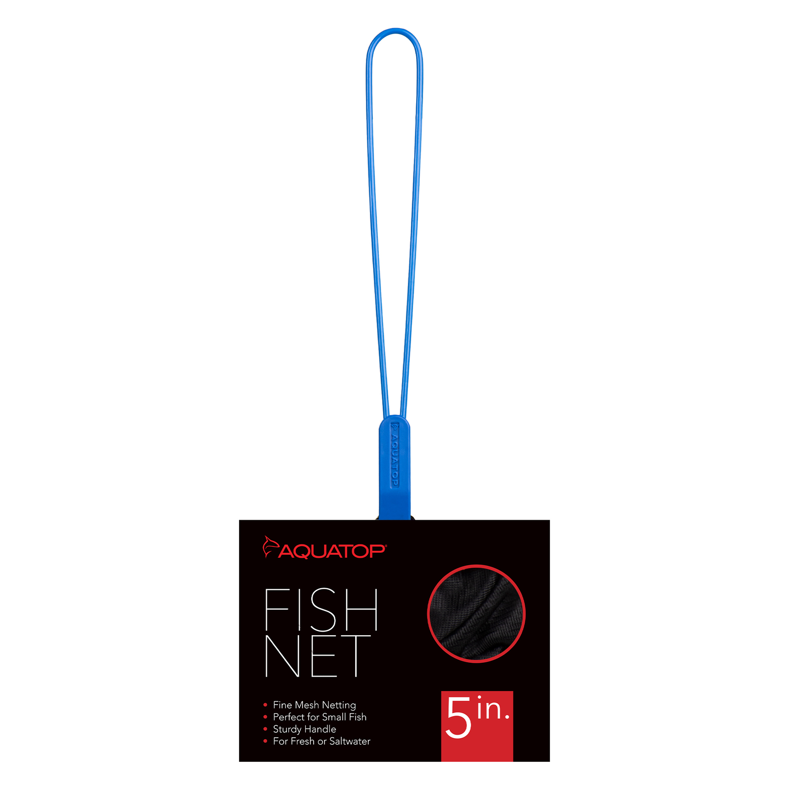 AQUATOP 5" Fine Mesh Aquarium Fish Net with 10-inch Handle
