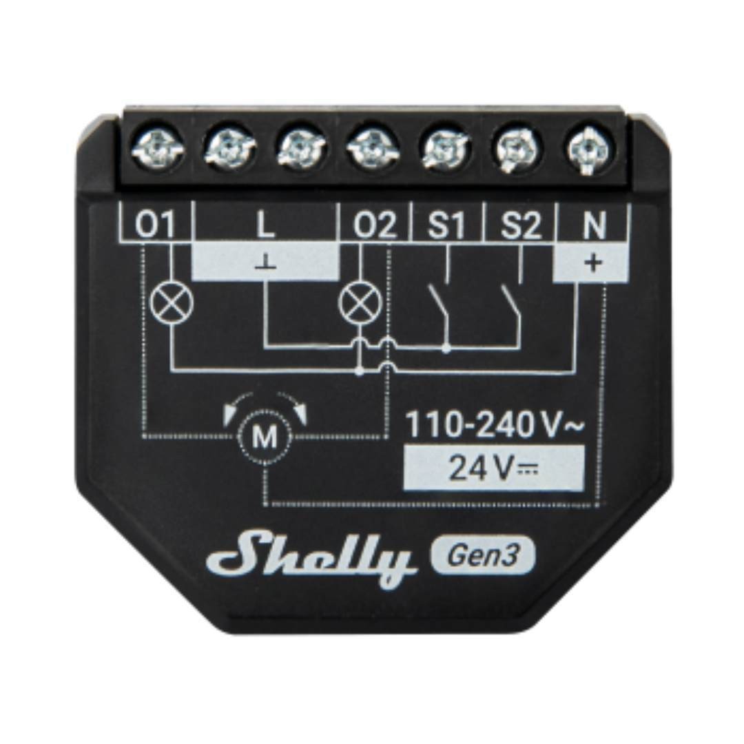 Shelly 2PM Gen3. 2 channel wifi smart relay with power consumption (Open Box)