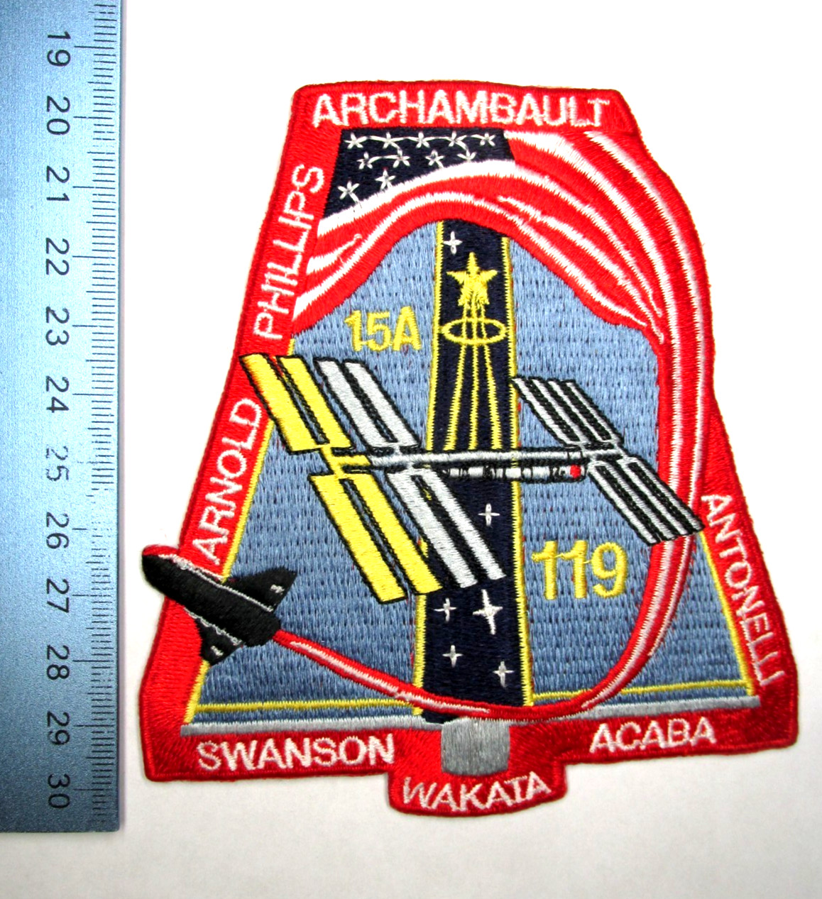 NASA STS-119 Space Shuttle DISCOVERY ISS Assembly Flight 15A Crew Patch - 2009