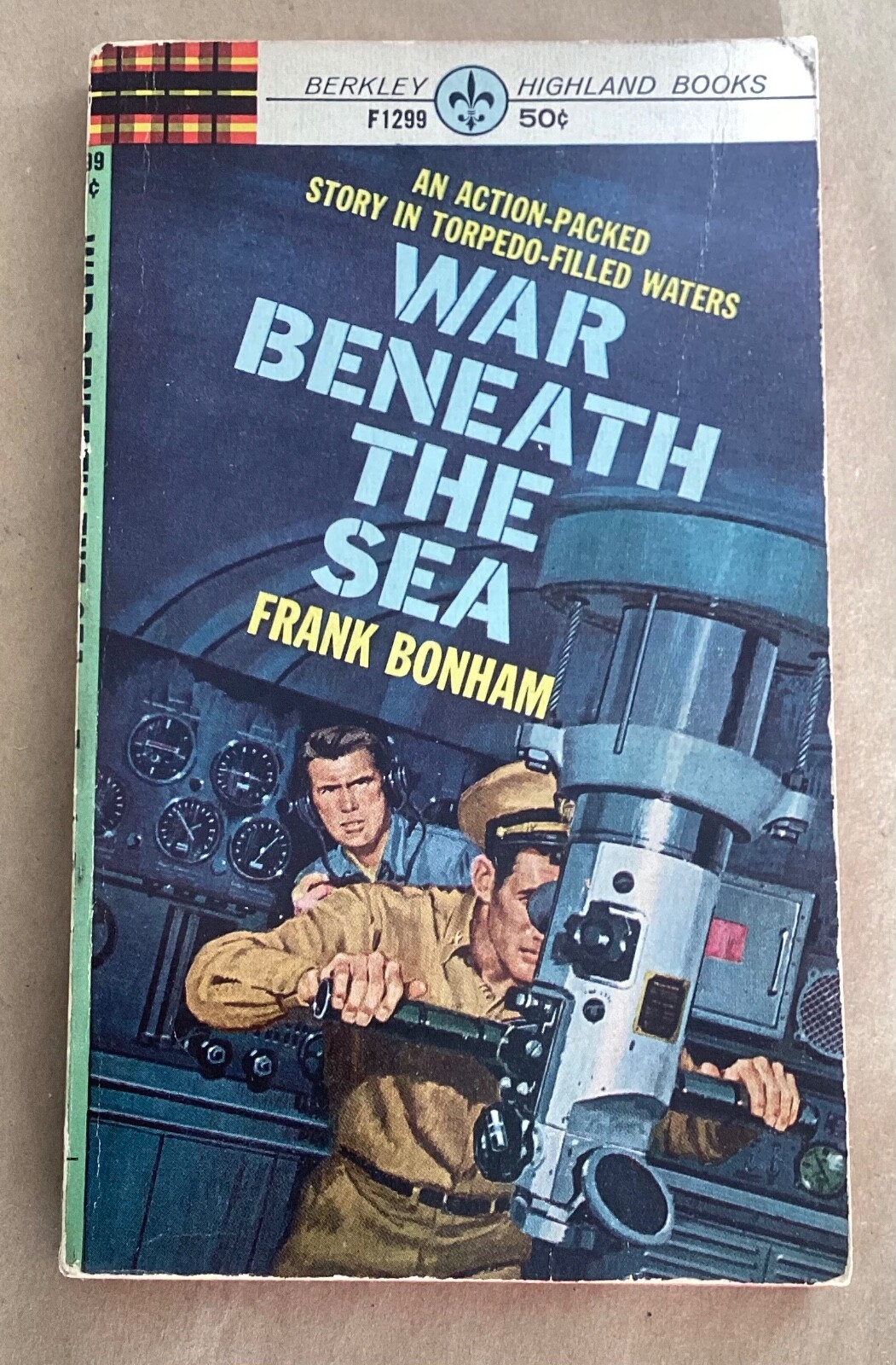 War Beneath the Sea Frank Bonham 1962 book vintage paperback 1st Berkley F1299