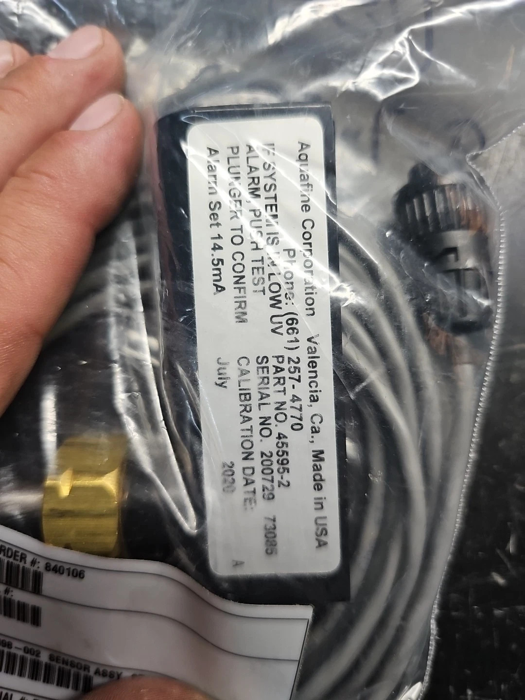 ***NEW*** Aquafine 45595-2 SteriUV5 Calibration Sensor