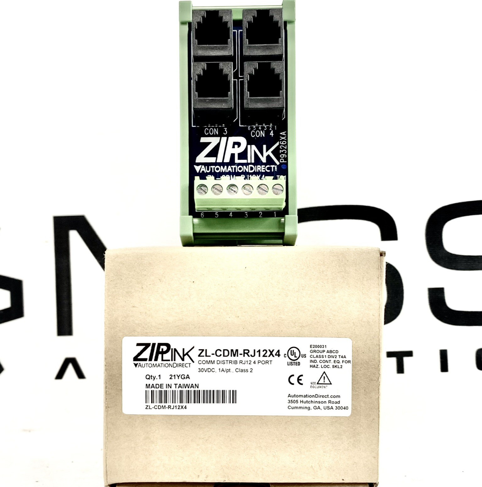 AutomationDirect ZL-CDM-RJ12X4 ZipLink RJ12 4-Port Comm Module