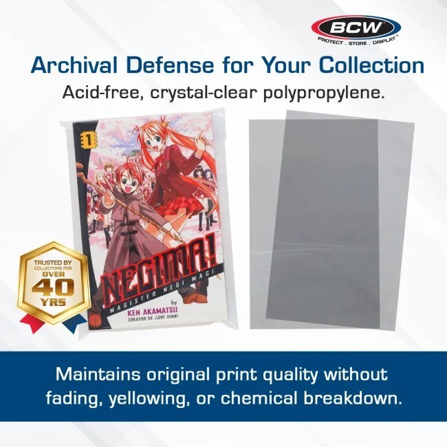 New (500 ct) BCW Digest & Manga Bags Poly Sleeves bags