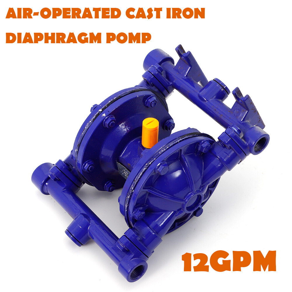 Air-Operated Double Diaphragm Pump Pneumatic Pump 12 GPM 1/2" Inlet Outlet Port