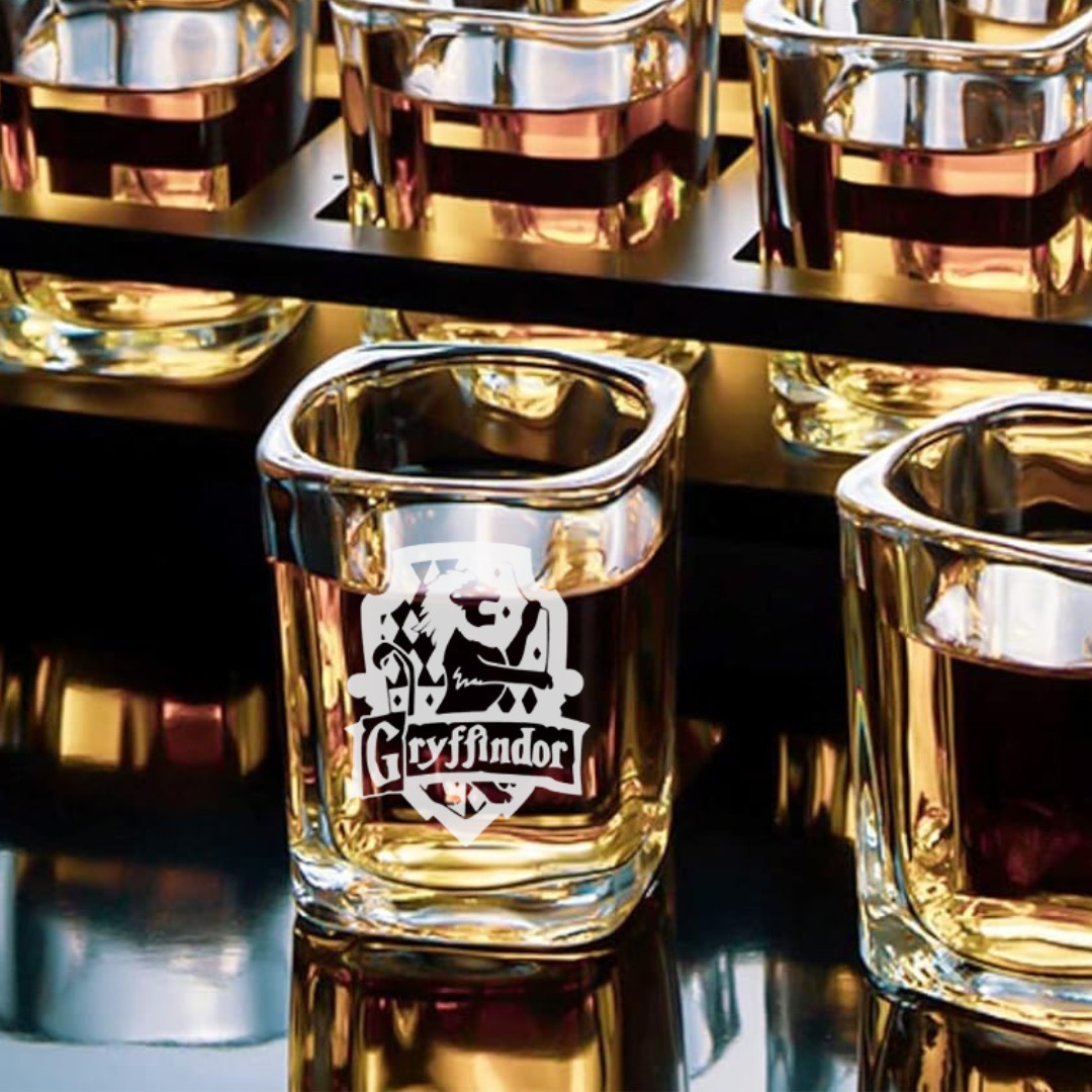 Harry Potter House Gryffindor Square Shot Glass – 2.2 oz Capacity