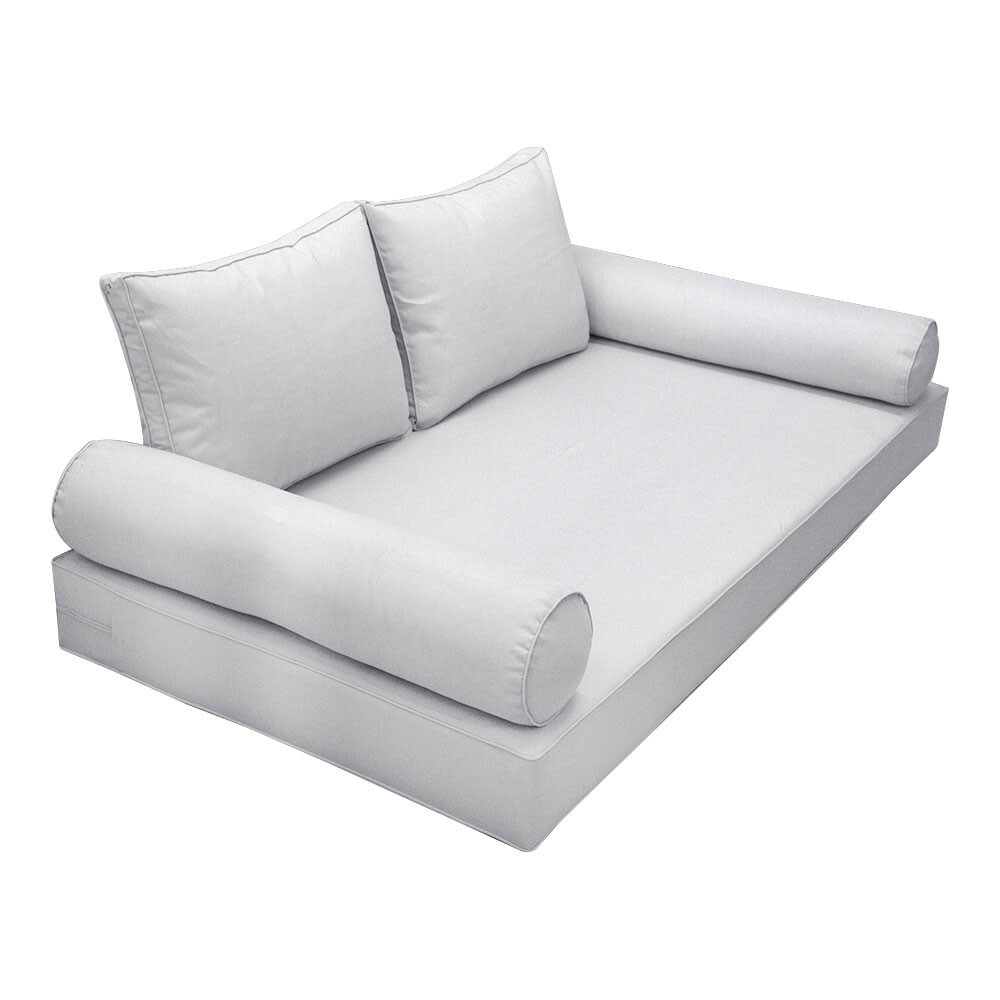|SLIPCOVER ONLY|S1 Daybed Mattress Bolster Backrest Covers Pipe Trim Queen AD105