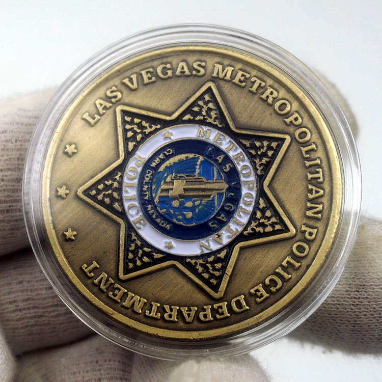US Las Vegas Metropolitan Police Department Saint Michael Challenge Coin Gift