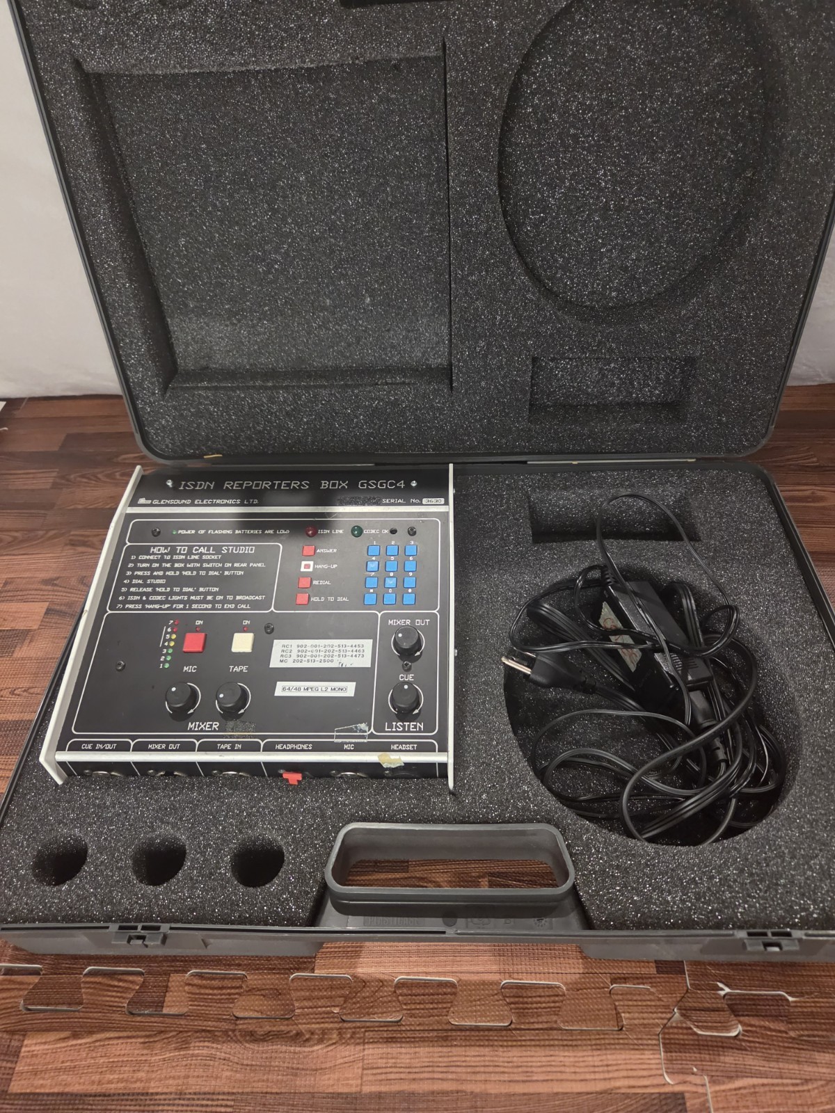 Glensound MIXER MPEG/G722 ISDN REPORTERS BOX GSGC4 - w/ Carrying Case! Read Desc